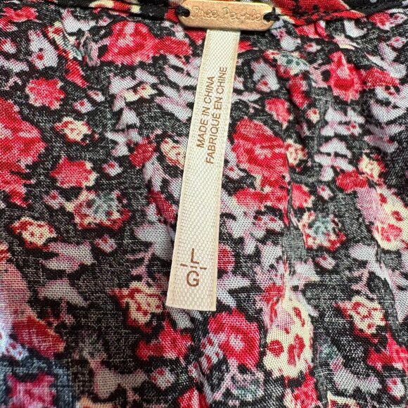 Free People FP Happy Feeling Midi Festival Flowy Boho Dress Size L Large - Picture 7 of 7